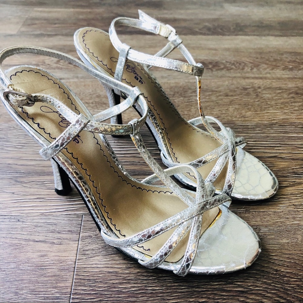 BP.  Platinum Silver Sandal - Perfect Bridal Shoe
